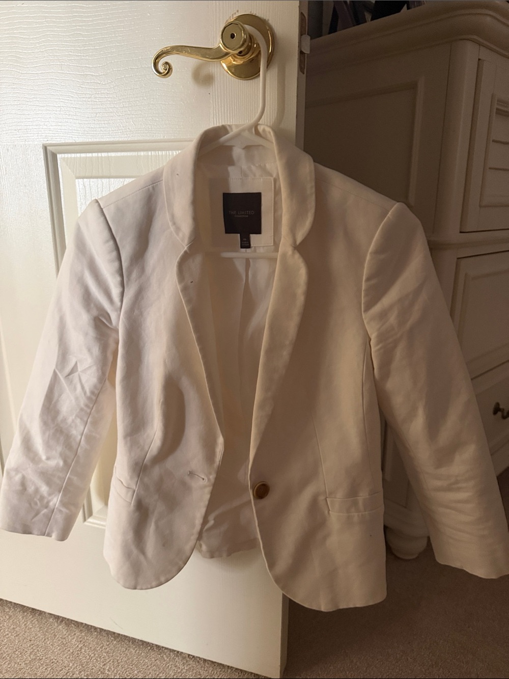 The Limited Women's Cream Single-Button Blazer